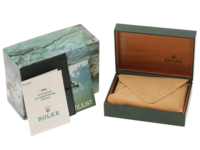 T番1998年並行品 ROLEX ロレックス 腕時計 デイトジャスト36 16234 トリチウム ブラックバー文字盤 K18ホワイトゴールド/ステンレス ジュビリー 自動巻き【472】SJ