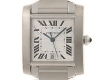 Cartier　カルティエ　タンクフランセーズLM　W51002Q3　SS　シルバー文字盤　自動巻き　男女兼用　【432】2120000275593