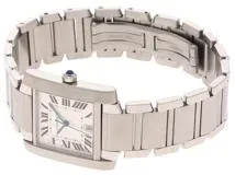 Cartier　カルティエ　タンクフランセーズLM　W51002Q3　SS　シルバー文字盤　自動巻き　男女兼用　【432】2120000275593
