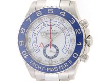 2019年12月正規品 ROLEX ロレックス 腕時計 ヨットマスターII 116680 ホワイト文字盤 ステンレス ベンツ針 自動巻【472】SJ
