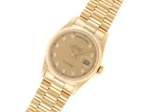 R番 ROLEX ロレックス 時計 デイデイト 18238G シャンパンゴールド文字盤 10Pダイヤ YG 自動巻き メンズ（2120000280184）M【200】