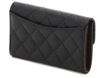 CHANEL　シャネル　クラシックミディアムフラップウォレット　ブラック／GP　キャビア　【471】　Ｙ