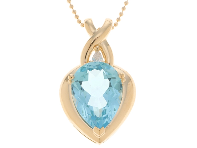 JEWELRY ノンブランド　K18ゴールド　BTブルートパーズ　Dダイヤモンド　6.2g　【431】2120000281600