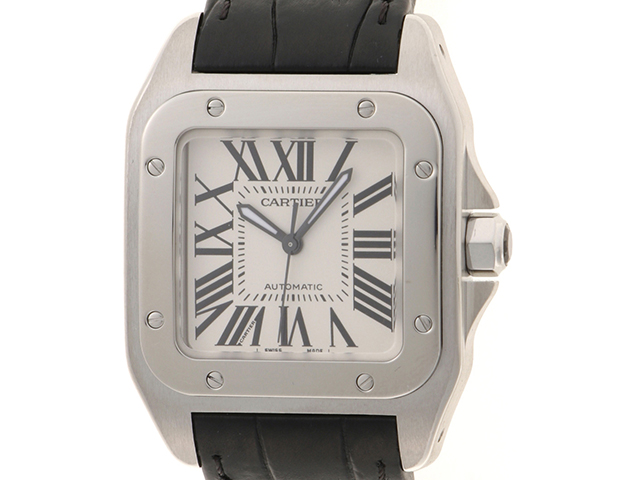 Cartier カルティエ 時計 サントス100MM W20106X8 シルバー文字盤 SS