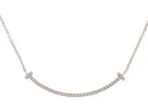 Tiffany & Co. ネックレス　Tスマイル　ミニ　ホワイトゴールド750 楽天市場】Tiffany.co ティファニー ネックレス T スマイル ティー