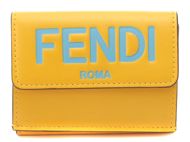 FENDI フェンディ フェンディローマ マイクロ三つ折財布 イエロー カーフ 8M0395【433】 の購入なら「質」の大黒屋（公式）