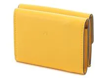 FENDI　フェンディ　フェンディローマ　マイクロ三つ折財布　イエロー　カーフ　8M0395【433】