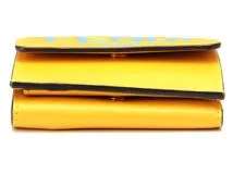FENDI　フェンディ　フェンディローマ　マイクロ三つ折財布　イエロー　カーフ　8M0395【433】