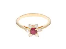 TIFFANY＆CO　ティファニー　バターカップ 　リング　K18イエローゴールド　ルビー/ダイヤモンド 　2.6g　#10.5　2120000284731　【437】