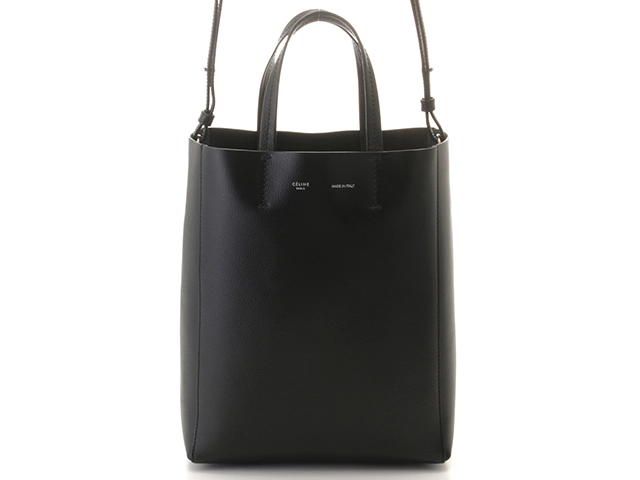 CELINE セリーヌ バーティカル カバ スモール ブラック レザー 2WAYショルダー 2120000258820【207】  の購入なら「質」の大黒屋（公式）