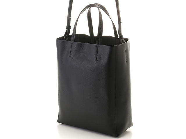 CELINE セリーヌ バーティカル カバ スモール ブラック レザー