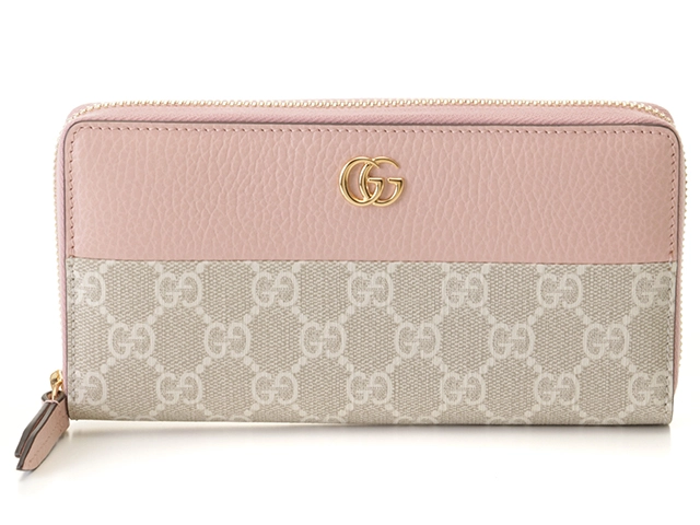 良品◎GUCCI グッチ GGマーモント 長財布 GG柄 レザー 箱付き ピンク 良品◎GUCCI グッチ GGマーモント 長財布 GG柄 レザー 箱付き ピンク