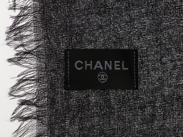 【季節の変わり目にサラッと】CHANEL★ストール★ドットが可愛い CHANEL シャネル 小物 スカーフ ドット柄ストール 2023SS