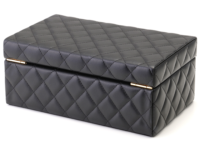 CHANEL シャネル ジュエリーボックス マトラッセ ブラック・GP