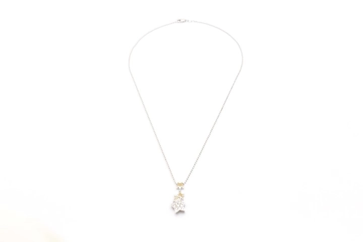 JEWELRY ノンブランドジュエリー スターモチーフ ネックレス K18WG ホワイトゴールド ダイヤモンド 0.20ct 【460】2120000286681