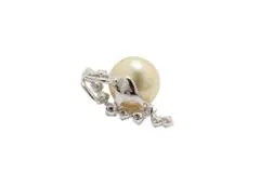 JEWELRY ノンブランドジュエリー ペンダントトップ K18WG ホワイトゴールド パール 真珠 ダイヤモンド 0.50ct 【460】2120000286704