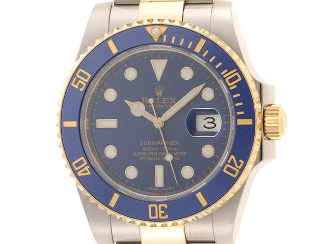 2014年並行品 ROLEX ロレックス サブマリーナ 116613LB ブルー文字盤 