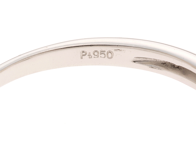 美品 VENDOME ヴァンドーム Pt950 プラチナ 透明石リング 9号 VENDOME AOYAMA ヴァンドーム青山 美品 ダイヤ デザイン リング