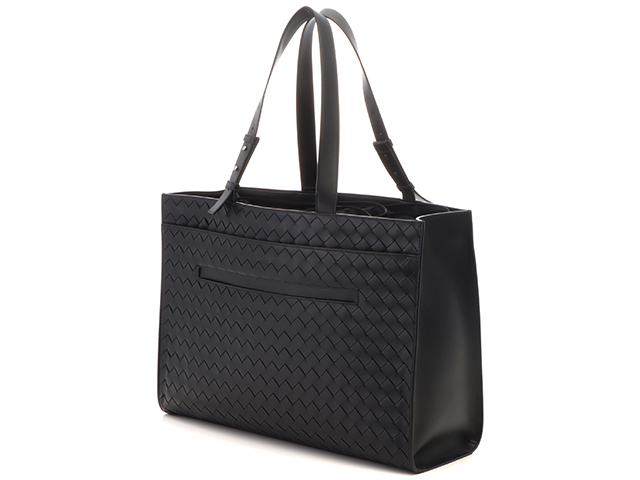 BOTTEGA VENETA ボッテガ・ヴェネタ イントレチャート カーゴ トートバッグ ブラック レザー 765644 【472】HA  の購入なら「質」の大黒屋（公式）