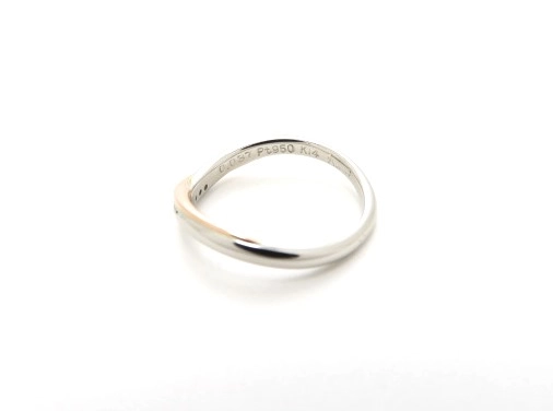 JEWELRY　ノンブランドジュエリー　リング　K14　ピンクゴールド　PT950　ダイヤモンド　0.037ct　2.9g　8号　K.uno　2120000289613【432】