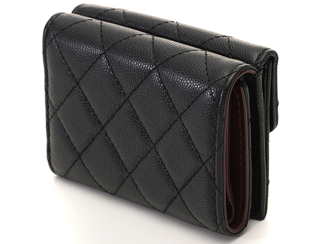 関税なし!すぐ届く【CHANEL】AP0230 財布 ブラック キャビア CHANEL シャネル クラシック スモール フラップウォレット