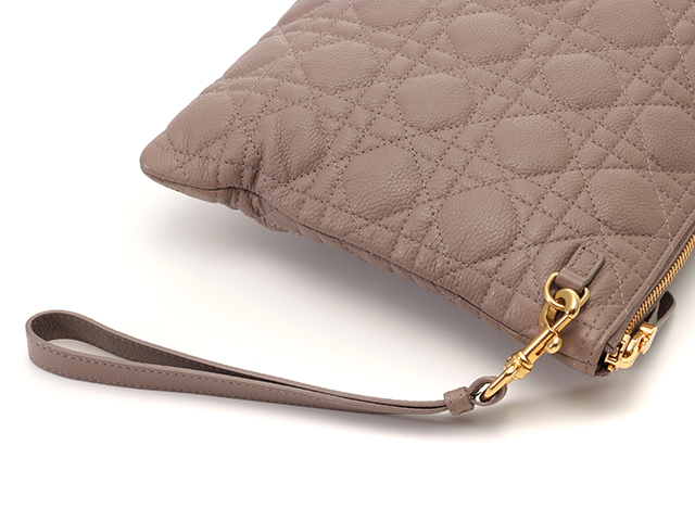 DIOR ディオール カロ デイリーポーチラージ ベージュ レザー