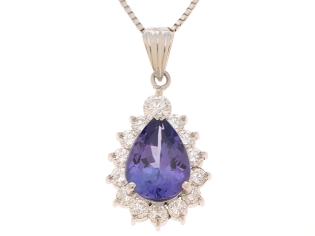 JEWELRY ジュエリー ネックレス PT850 PT900 タンザナイト1.60ct ダイヤモンド0.55ct 約5.0g  2120000295218【207】 の購入なら「質」の大黒屋（公式）