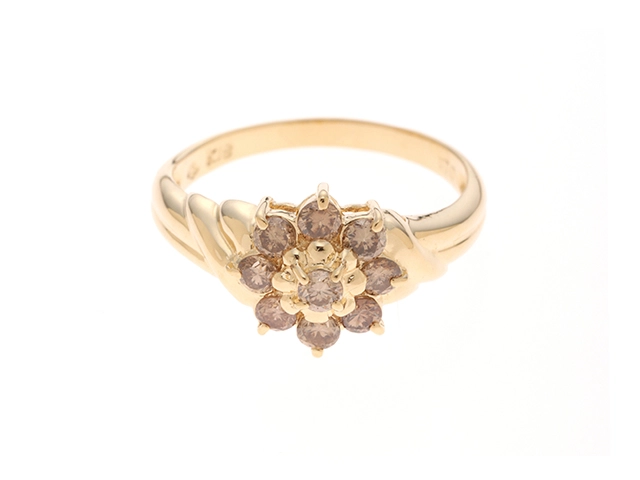 ダイヤモンド/0.51ct リング K18YG 11号 I3540