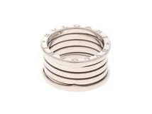 BVLGARI　ブルガリ　B-zero1 　リング　K18ホワイトゴールド　#60　 12.8ｇ　【436】　2120000299551