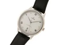 オメガ　時計　デヴィル・コーアクシャル　434.13.40.20.02.001　シルバー　SS/クロコダイルレザー　自動巻　メンズM De Ville Prestige 40 mm, ステンレススティール - 434.10.40.20