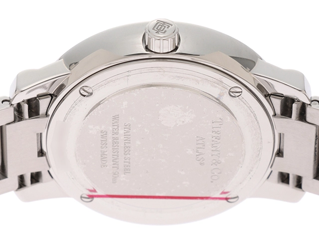 TIFFANY&CO ティファニー アトラス・2ハンド ダイヤベゼル 32777805 SS 女性用クオーツ時計【473】