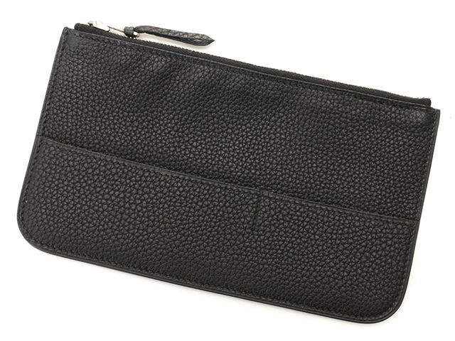 HERMES エルメス 長財布 ドゴンGM ブラック トゴ シルバー金具