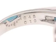 JEWELRY ノンブランドジュエリー リング 11号 K18ホワイトゴールド ブルートパーズ46.48/ダイヤモンド0.19カラット 重さ約21.3g【472】SJ