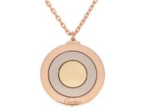 Cartier カルティエ ラウンド トリニティ ネックレス B7013200 K18 ホワイト/イエロー/ピンクゴールド　重さ約17.0g【471】2120000304873