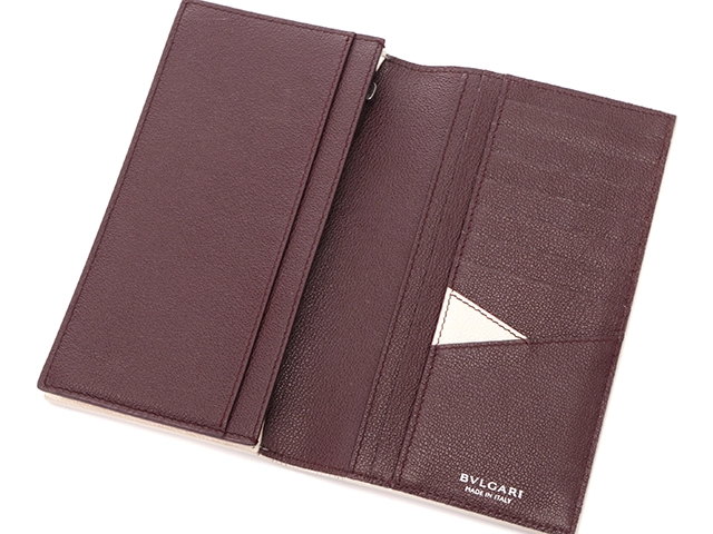 BVLGARI ブルガリ ブルガリブルガリ・マン ZIP長財布 ベージュ カーフ 291157 2120000308147 【432】