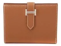 HERMES　エルメス　小物　二つ折り財布　ベアンコンパクト　ゴールド・SV金具　エプソン　未使用品　W刻印・2024年頃製造　【472】HA