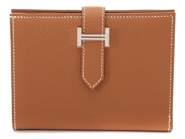 HERMES エルメス 小物 二つ折り財布 ベアンコンパクト ゴールド
