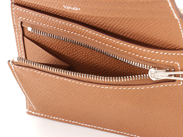 HERMES エルメス 小物 二つ折り財布 ベアンコンパクト ゴールド