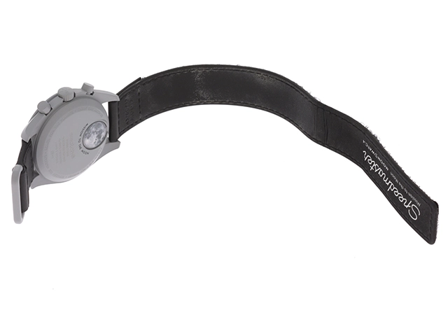 SWATCH スウォッチ 腕時計 OMEGA×SWATCH  MISSION TO THE MOON S033M100 ブラック文字盤 バイオセラミック/ナイロン クォーツ【472】SJ