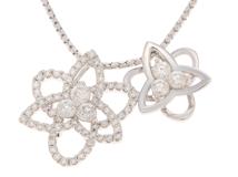 JEWELRY　ノーブランドジュエリー　ネックレス　Ｋ18ホワイトゴールド　ダイヤモンド　0.63ct　0.55ct　重さ8.0ｇ【472】HA