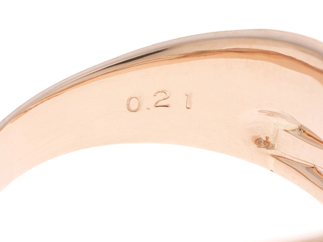JEWELRY　ジュエリー　リング　K18ピンクゴールド　#13　ダイヤモンド0.21 　6.0g　【472】