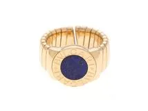BVLGARI ブルガリ　トゥボガス リング　イエローゴールド/ラピスラズリ  10号【430】2120000309410