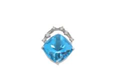 TASAKI タサキ ペンダントトップ K18WG ホワイトゴールド ブルートパーズ 13.22ct ダイヤモンド 0.14ct 【460】2120000309748