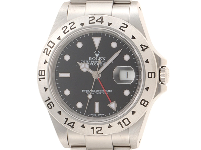 Y番　ROLEX　ロレックス　時計　エクスプローラーⅡ　16570　ブラック文字盤　SS　自動巻き　メンズ　M