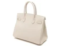 HERMES　エルメス　バーキン30　クレ　ゴールド金具　エプソン　B刻印　【432】2120000310775