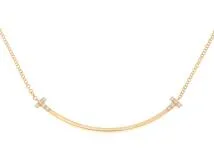 TIFFANY＆CO　ティファニー　Tスマイルスモール　74957013　K18イエローゴールド　ダイヤモンド　約2.8g【430】2120000311024