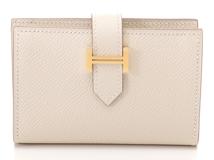 Hermès　エルメス　ベアン　カードケース　クレ　ゴールド金具　【471】L