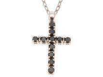 DAMIANI ダミアーニ ミステリークロスネックレス K18ホワイトゴールド ブラックダイヤモンド 約4.7g 2120000311826 【432】