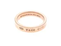TIFFANY＆CO ティファニー ジュエリー 指輪 1837ナロー リング ローズゴールドプレート メタル 14号 4.4g【473】