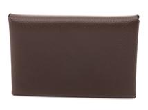 HERMES　エルメス　小物　カルヴィ　デュオ　シェーブル　ブラウン・SV金具　Ｂ刻印・2023年頃製造【472】HA